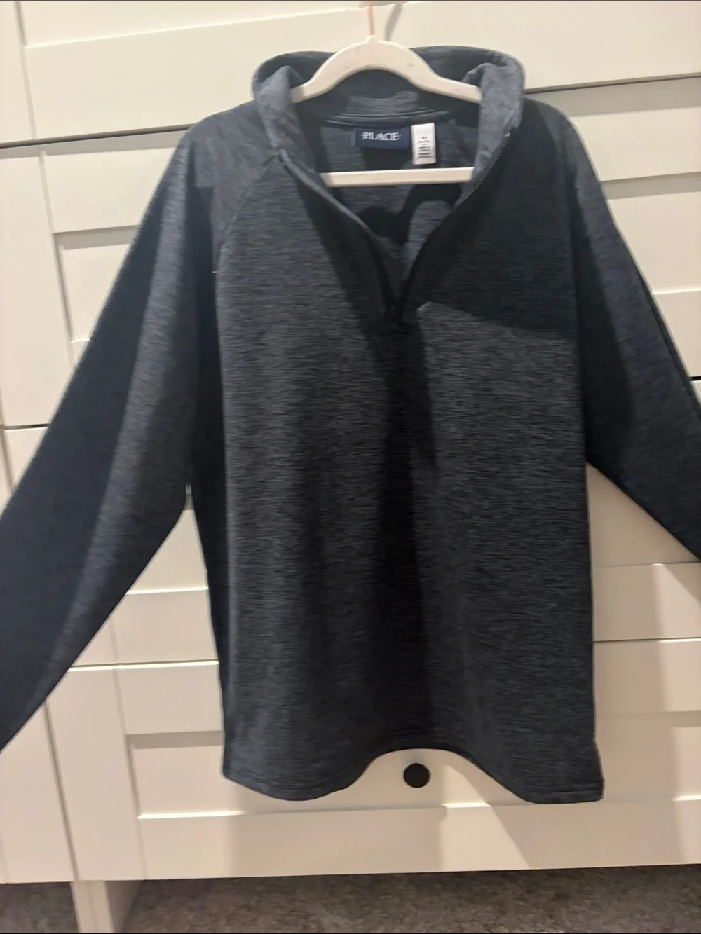 The Children's Place Dark Charcoal Hooded Half-Zip Pullover